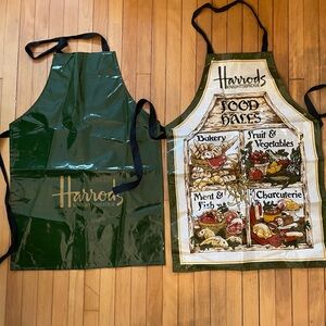 Harrods Green and Multicolor Kitchen Aprons